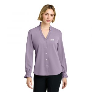 Brooks Brothers Women’s Long Sleeve Ruffle Collar Blouse