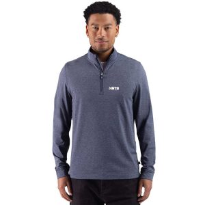 Cutter & Buck Adapt Recycled Soft Knit Stripe Mens Quarter Zip Pullover